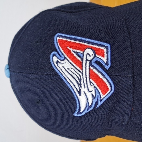 Y2k Anaheim Angeles embroidered  logo blue pull tab casual MLB baseball hat cap - Picture 5 of 5